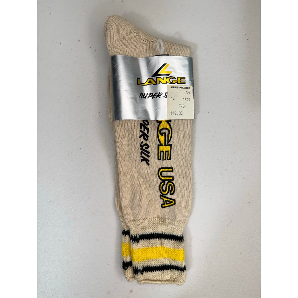 VTG Lange USA Super Silk Winter Ski Socks Silk/Wool Blend Fits Size 7-9 USA Made